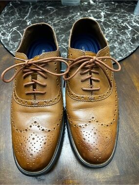 Cole Haan Brown Leather Wingtip Derbys
